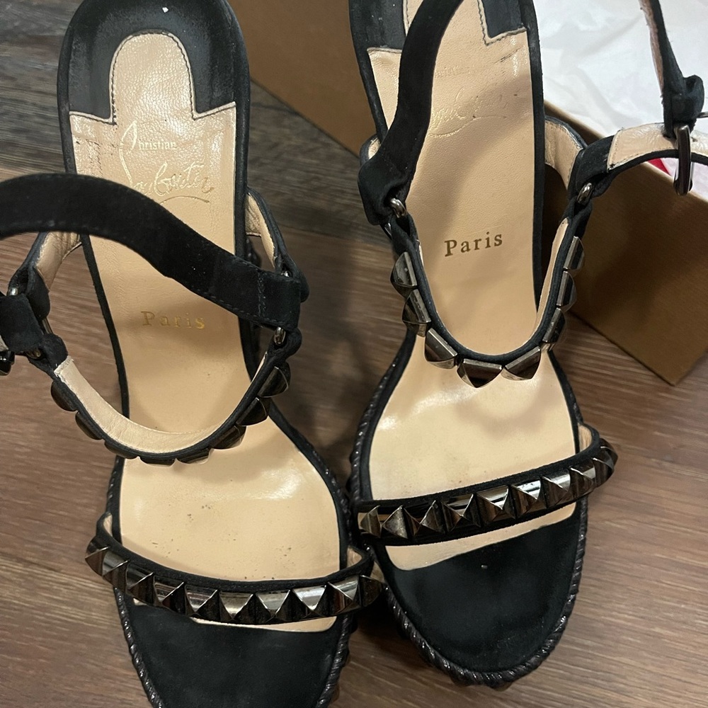 Christian louboutin Pyraclou Espadrille Wedge Sandal